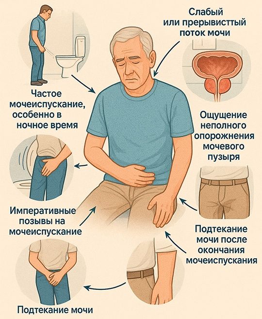 Симптомы аденомы простаты